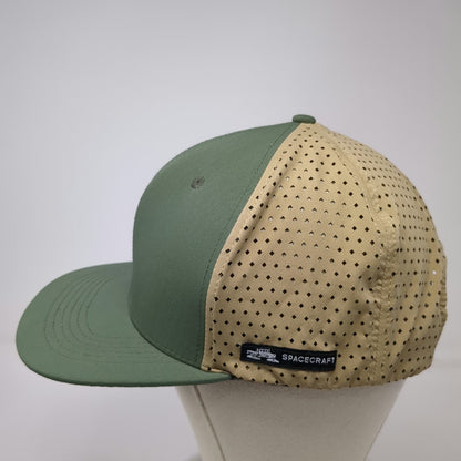Spacecraft Trucker Hat Green One Size Sawtooth Lodge Idaho Grandjean Snapback