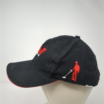Minelab Slideback Hat Black One Size Adjustable Embroidered 6 Panel