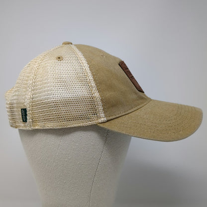 Legacy Trucker Hat Beige One Size Mesh Back Leather Patch Stone Harbor NJ Hat