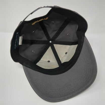 Carhartt Snapback Hat Gray One Size Adjustable Embroidered Patch Logo 6 Panel