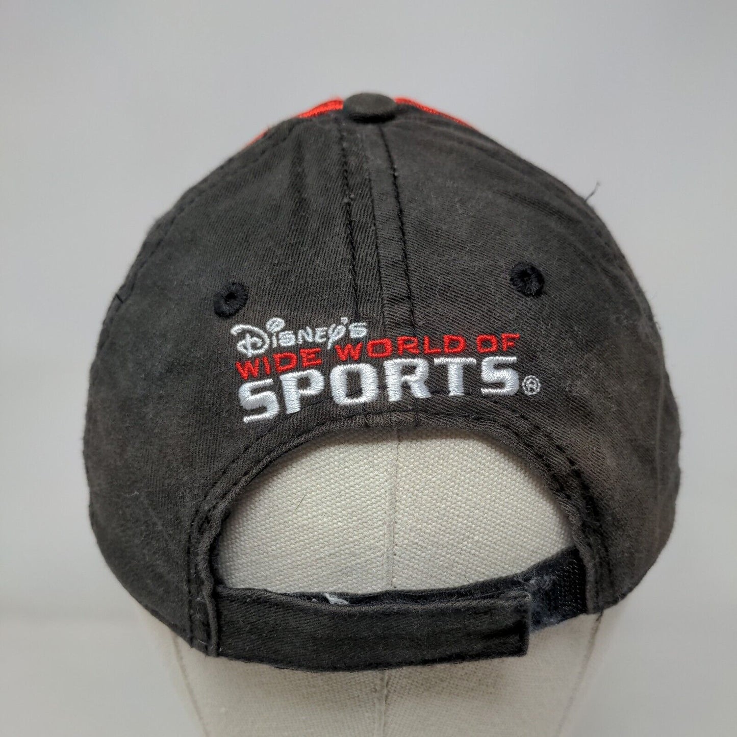 Disney's Wide World of Sports Strapback Hat Black OSFA Embroidered Mesh Cotton