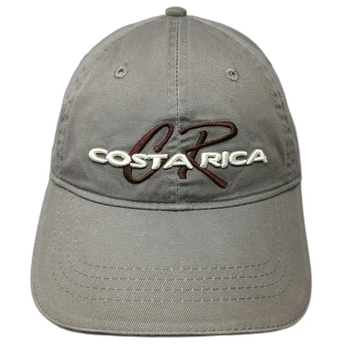 Branding Costa Rica Baseball Cap Brown One Size Pura Vida CR Embroidered hat