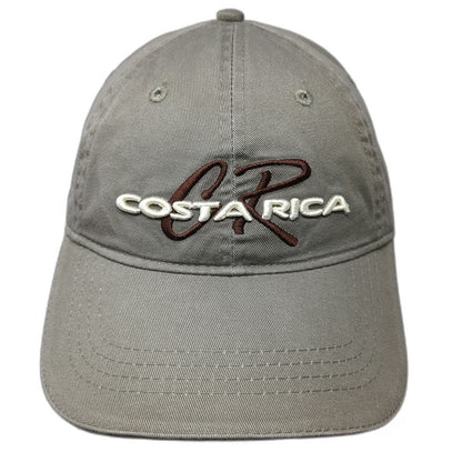 Branding Costa Rica Baseball Cap Brown One Size Pura Vida CR Embroidered hat