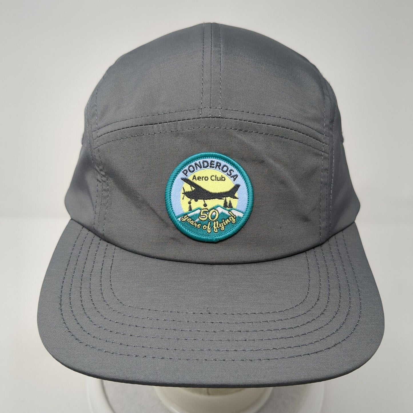 Ponderosa Aero Club 50 Years Of Flying 5 Panel Cap Gray One Size Port Authority