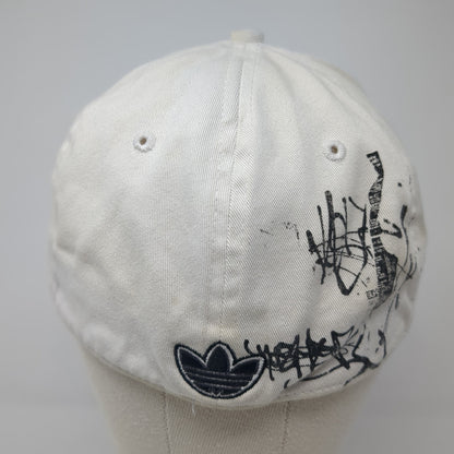 Adidas Fitted Baseball Cap White XL A-Flex Lightweight Embroidered 6 Panel