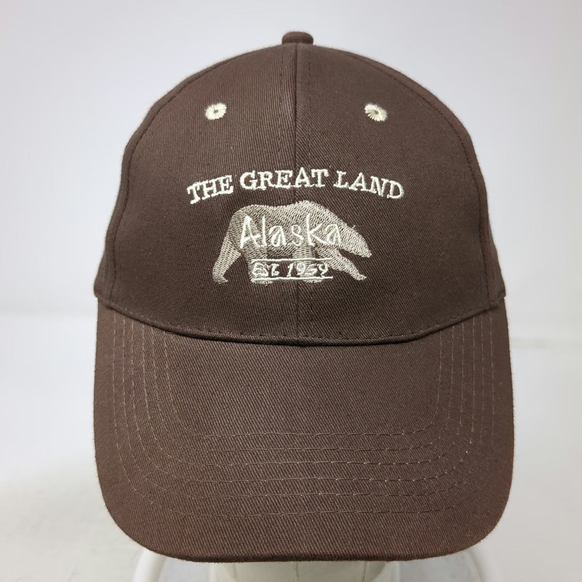 Arctic Circle Brown Baseball Cap One Size Alaska Bear Graphic Strapback Hat