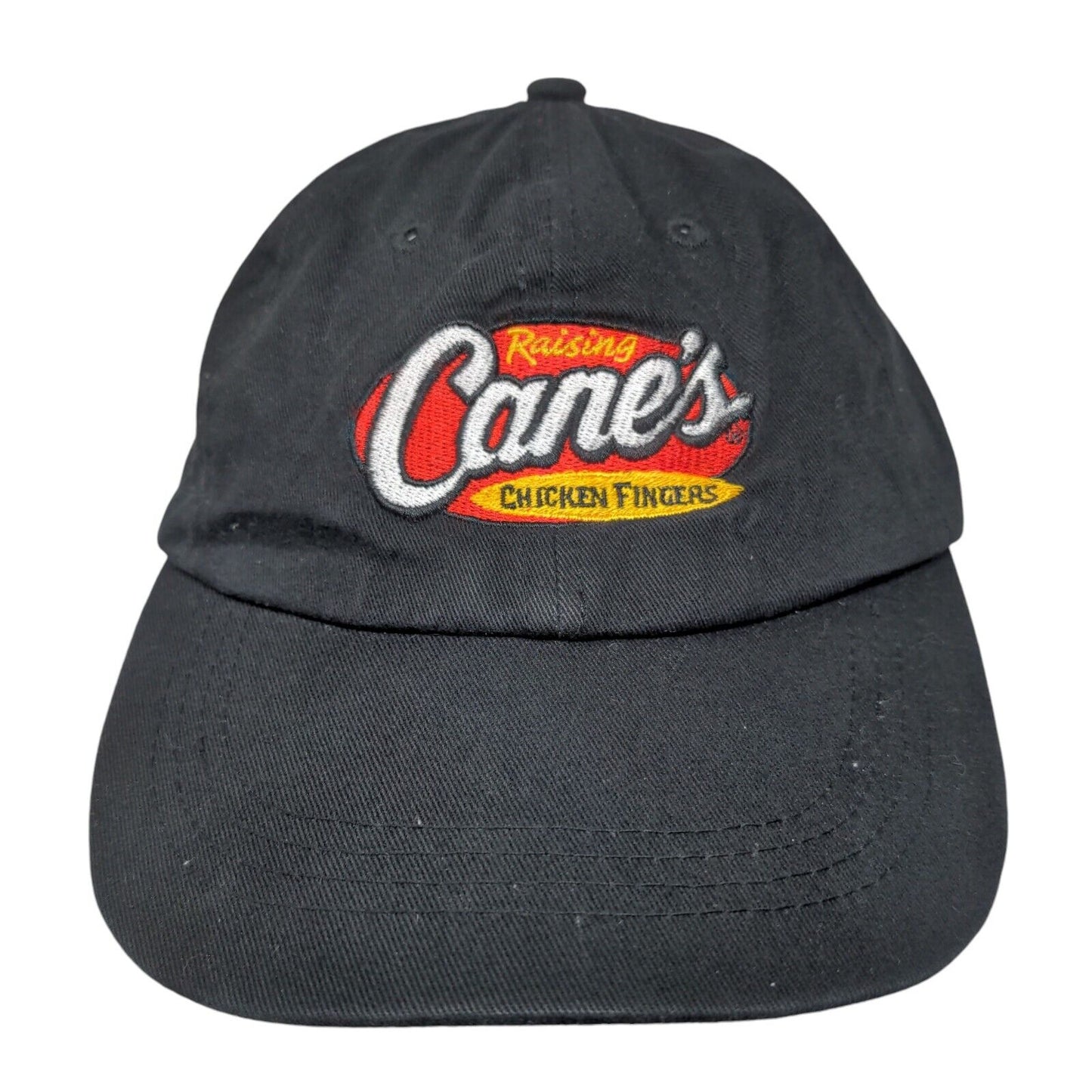 Raising Cane's Chicken Fingers Strapback Hat Black One Size Embroidered