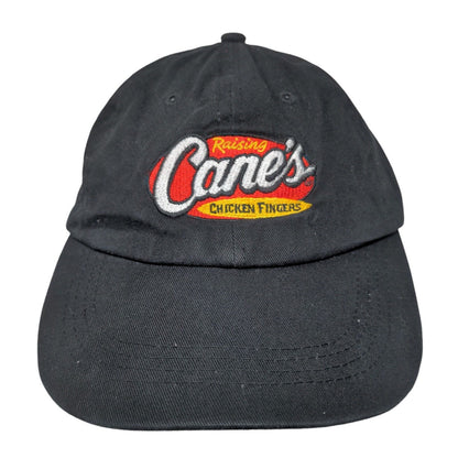 Raising Cane's Chicken Fingers Strapback Hat Black One Size Embroidered