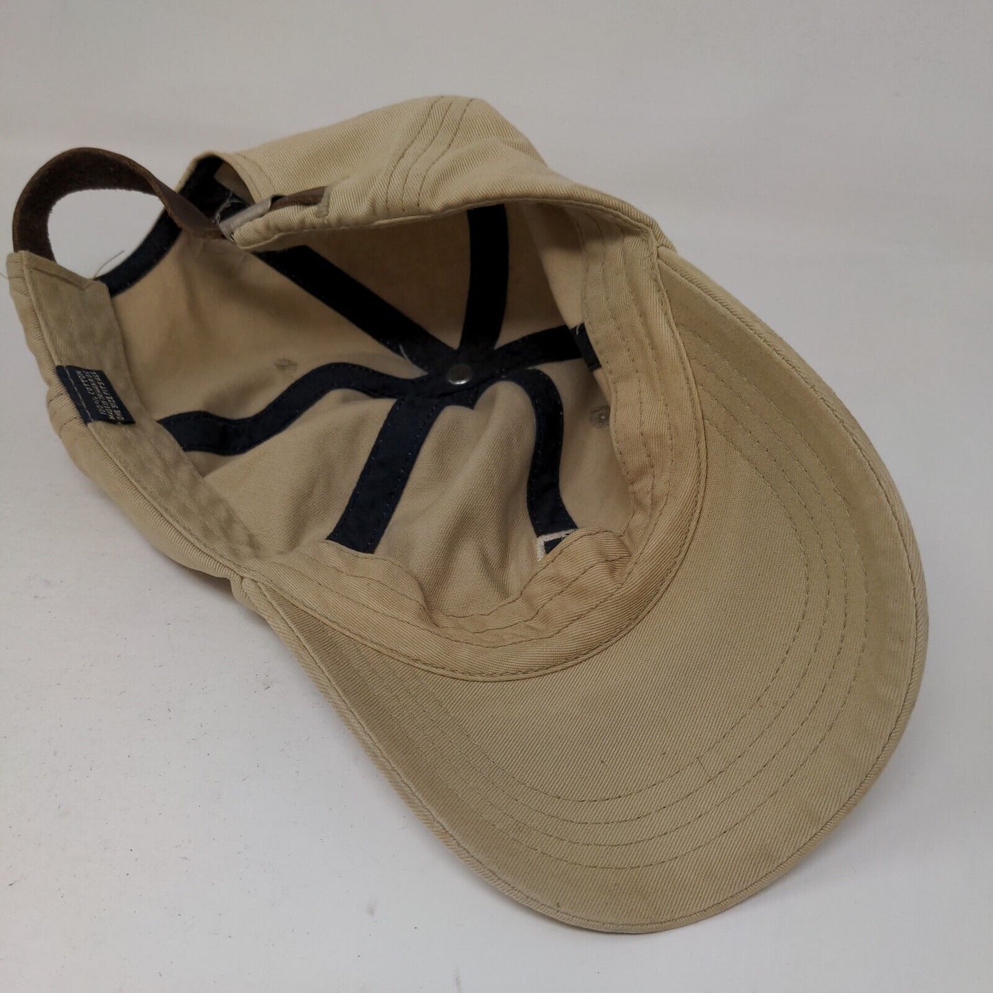 American Eagle Slideback Hat Tan OSFA Embroidered Adjustable 6 Panel