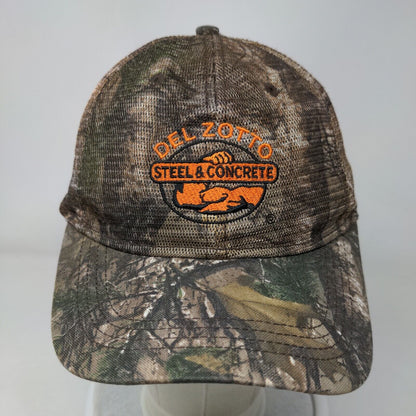 Del Zotto Steel & Concrete Strapback Hat Camo OSFA Embroidered 6 Panel