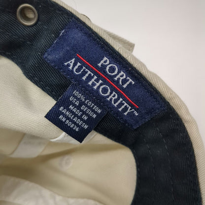 Port Authority Peerless Insurance Baseball Cap Beige Blue One Size Slideback Hat