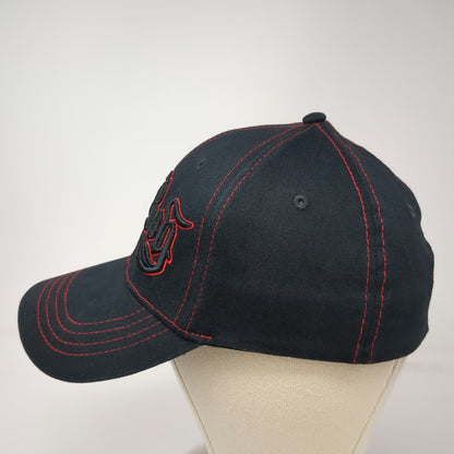 Sick Boy Baseball Cap Black Red XL Fitted Hat Contrast Stitching Gothic Logo