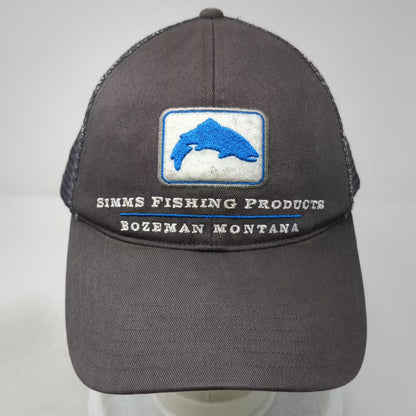 Simms Fishing Products Trucker Hat Gray One Size Bozeman Montana Patch Mesh OS