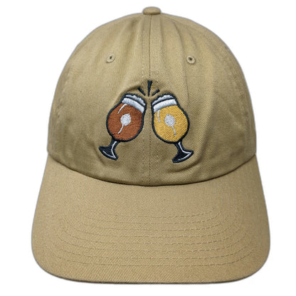 Odell Brewing Co Baseball Cap Brown OSFM Beer Toast Clinking Glasses Brewery Hat
