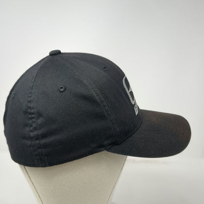 Easton Baseball Cap Black M Embroidered Logo Flexfit Yupoong Curved Brim Hat