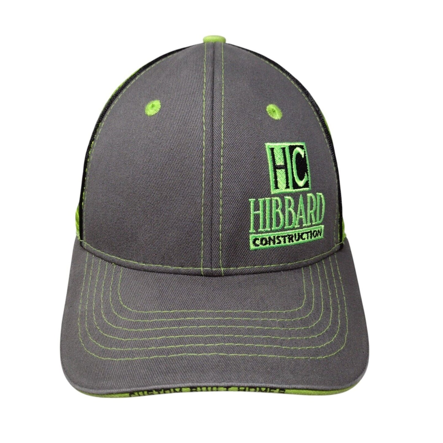 Hibbard Construction Strapback Trucker Hat Multi OSFA Mesh Back Vie