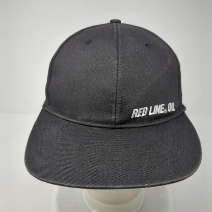 Red Line Oil Snapback Hat Black One Size Adjustable Embroidered 6 Panel Cotton
