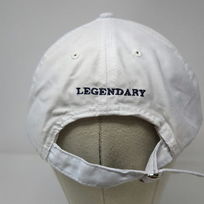 White Blue Baseball Cap Hat One Size Legendary L Logo Slideback Curved Brim