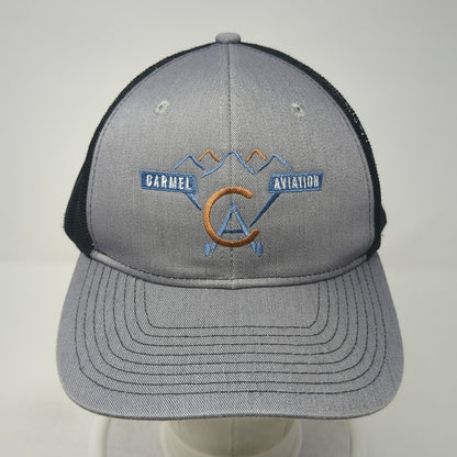 Carmel Aviation Trucker Hat Gray One Size Adjustable Mesh Back Port Authority