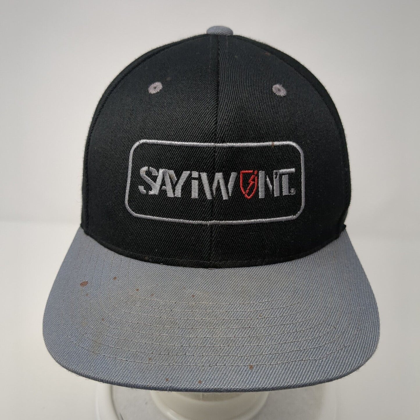 Say I Won't Snapback Hat Black One Size Embroidered Colorblock Yupoong