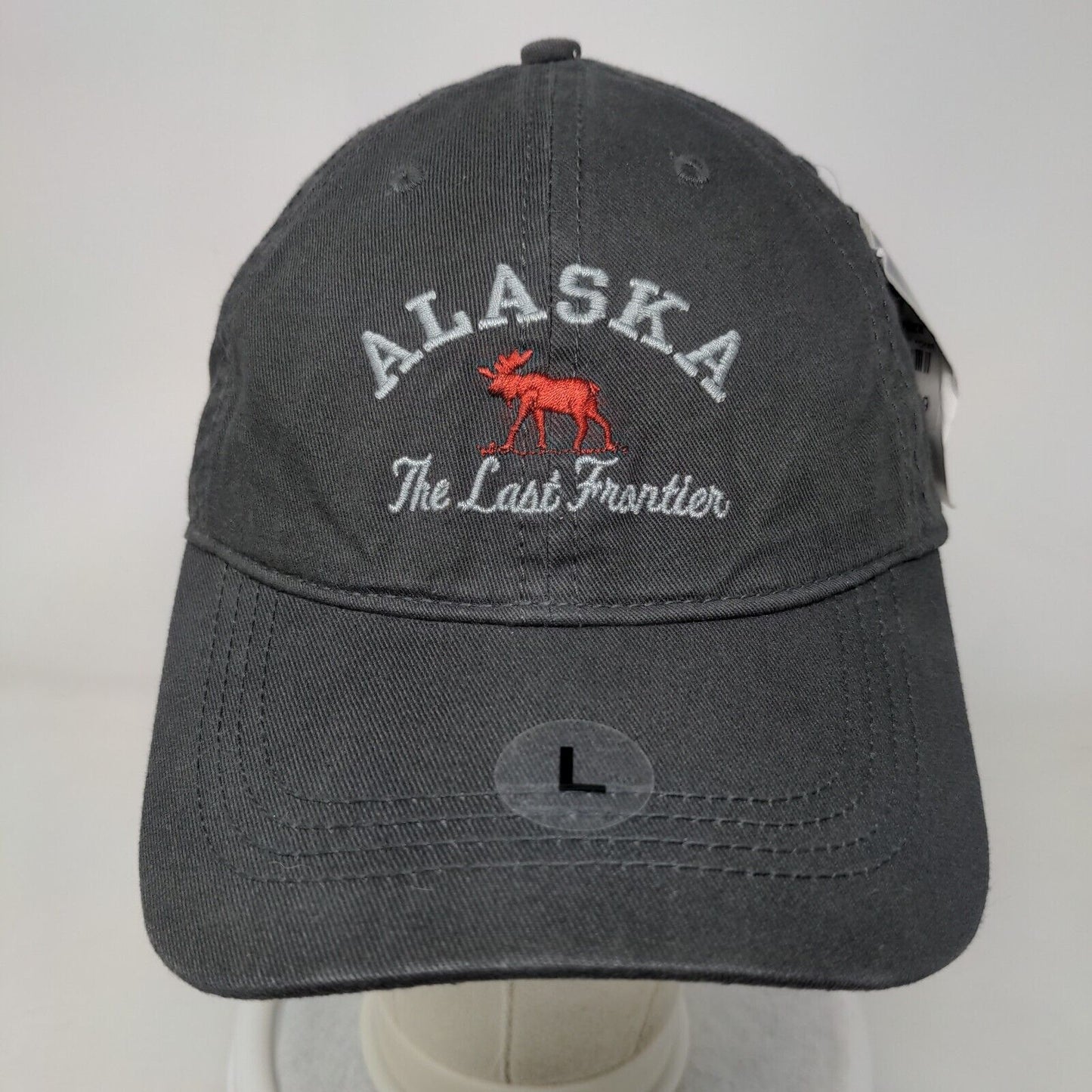 Alaska The Last Frontier Slideback Hat Gray Large Prairie Mountain W/Tags