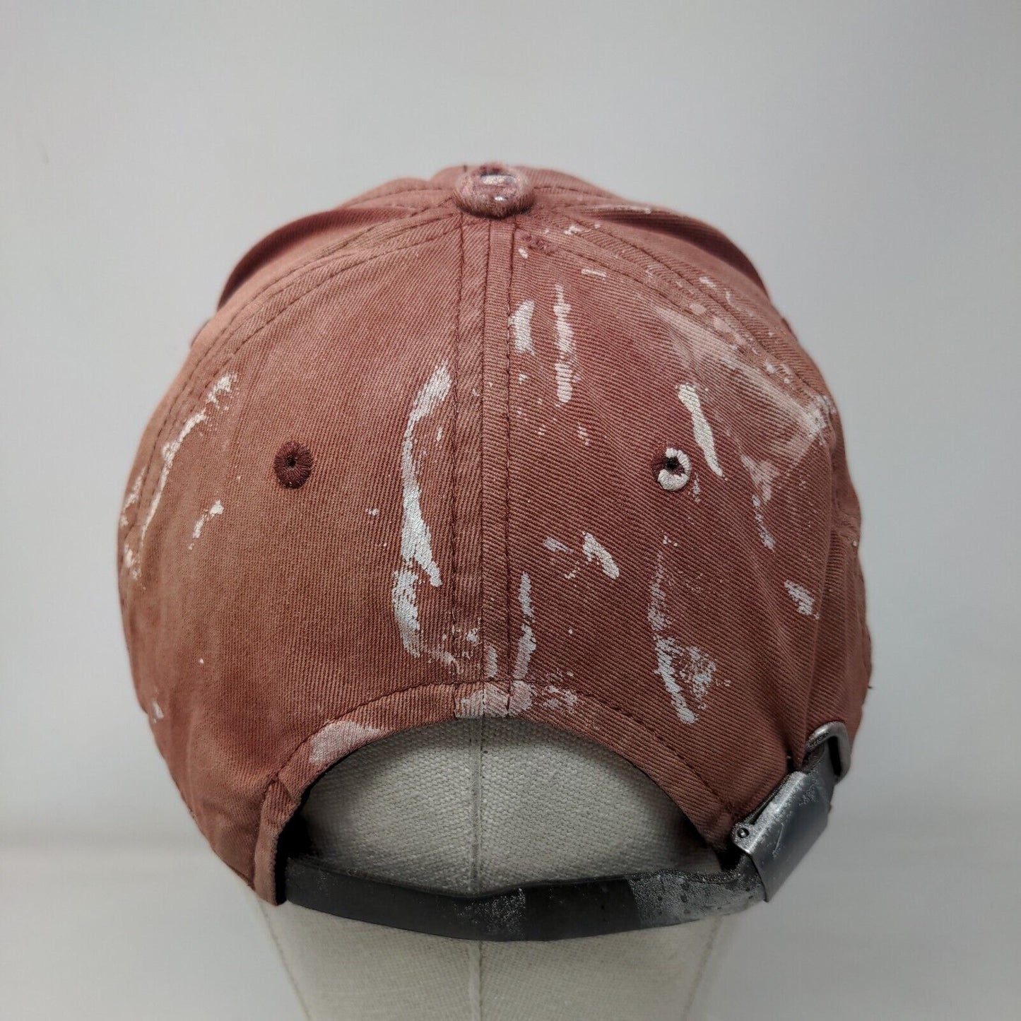 Champion Slideback Hat Red OSFM Leather Strap Embroidered 6 Panel