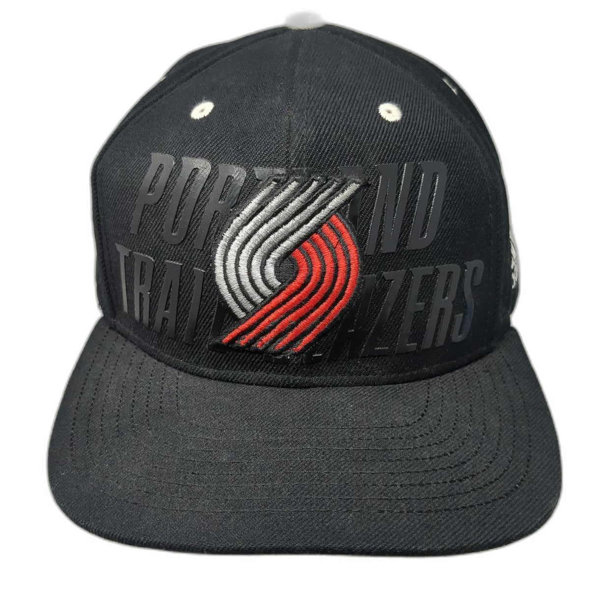 adidas Portland Trail Blazers NBA Snapback Black One Size Draft Hat Flat Brim