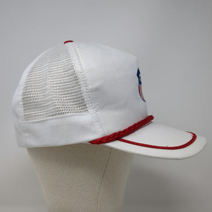 5 Panel White One Size Union Pacific Railroad Shield Logo Mesh Snapback Rope Hat