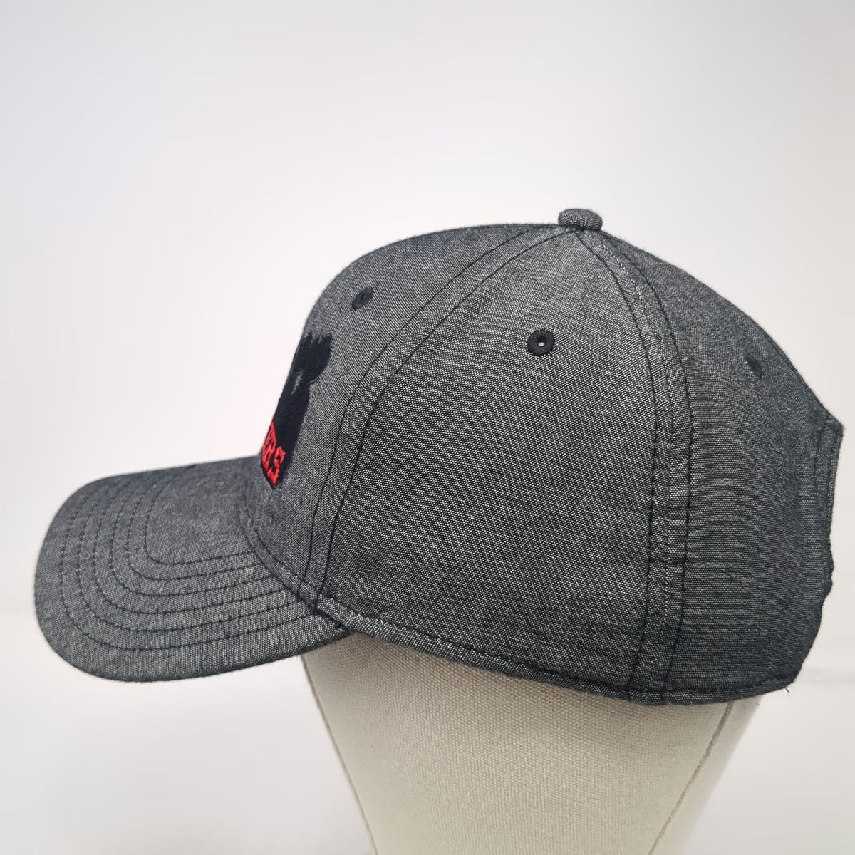 Otto Bar J Wranglers Baseball Cap Gray One Size Strapback Hat Embroidered