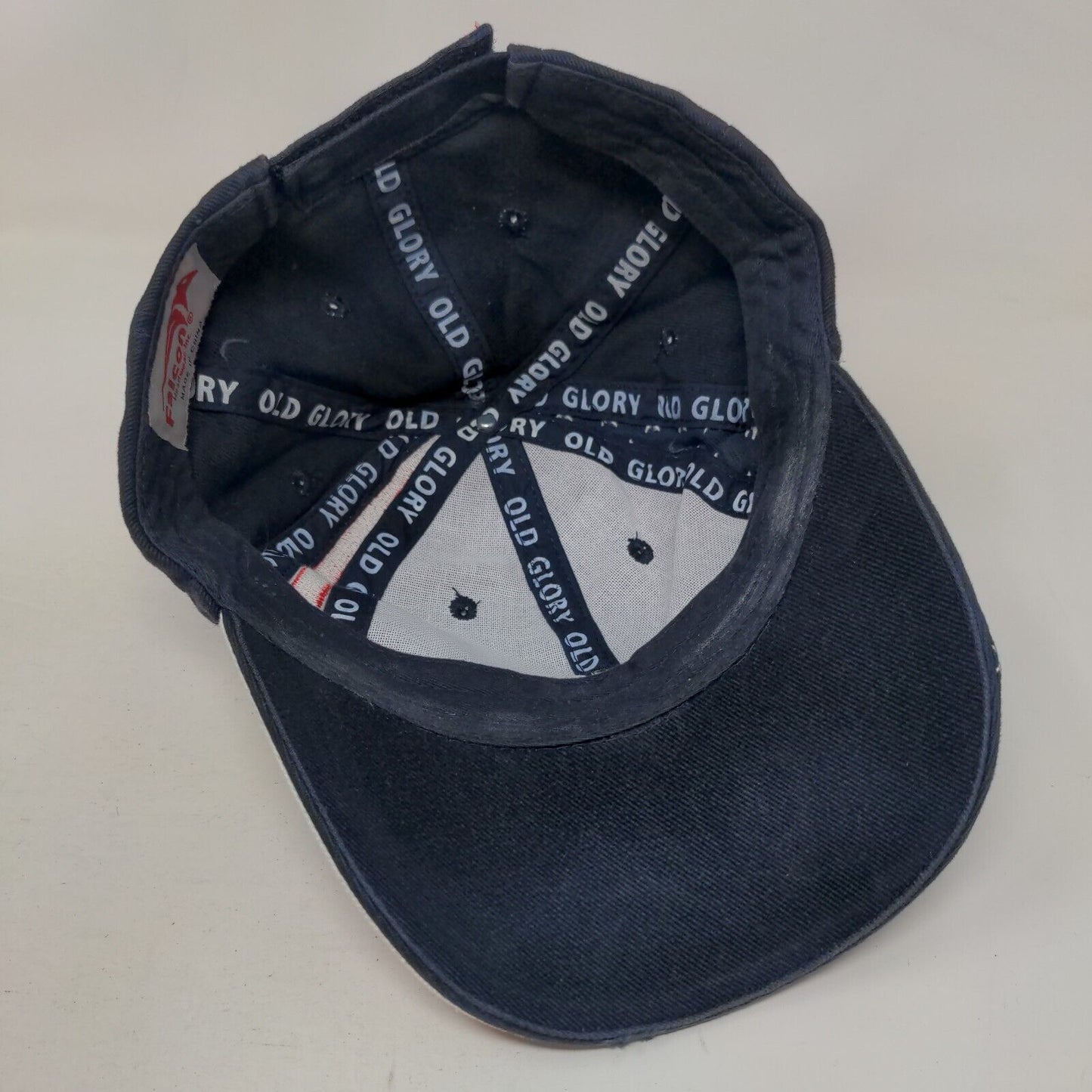 American Flag Strapback Hat Blue One Size Old Glory Patriotic Falcon