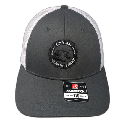 Richardson Trucker Hat Gray White S City Of Glenns Ferry Mesh Back Snapback