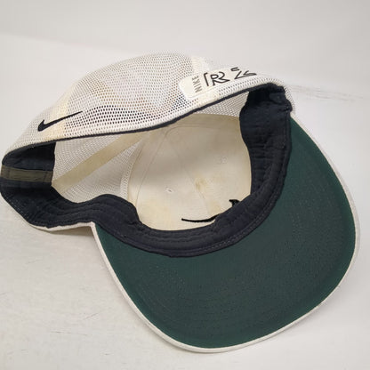 Nike Baseball Cap White One Size Mesh Back RZN Golf Swoosh Performance Hat