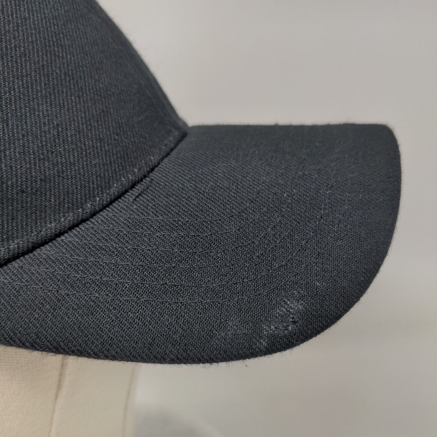 BK Soccer Strapback Hat Black One Size Adjustable Vented Holes 6 Panel