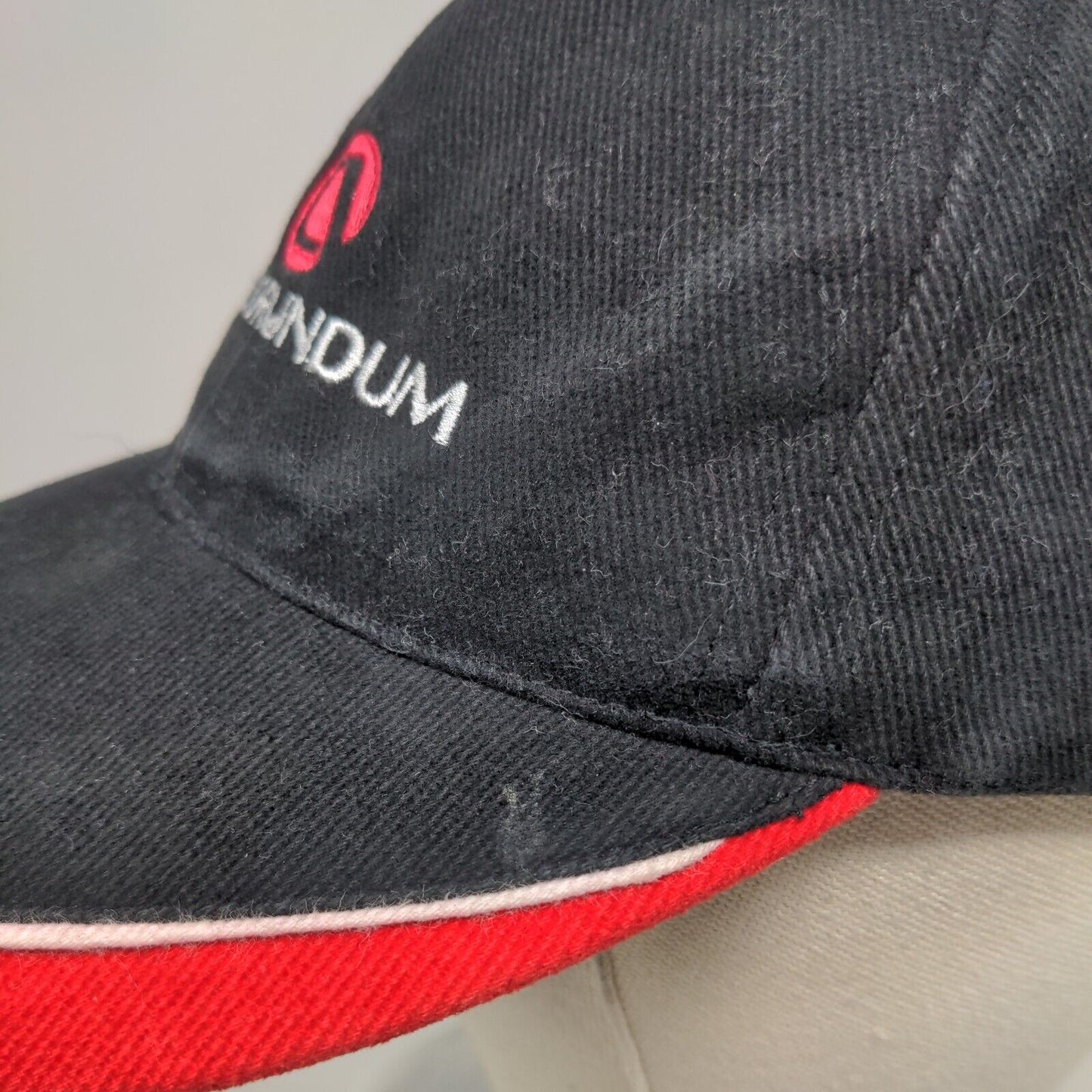 Carborundum Strapback Hat Black One Size Adjustable Embroidered Wompro Cotton