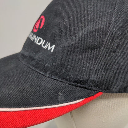 Carborundum Strapback Hat Black One Size Adjustable Embroidered Wompro Cotton
