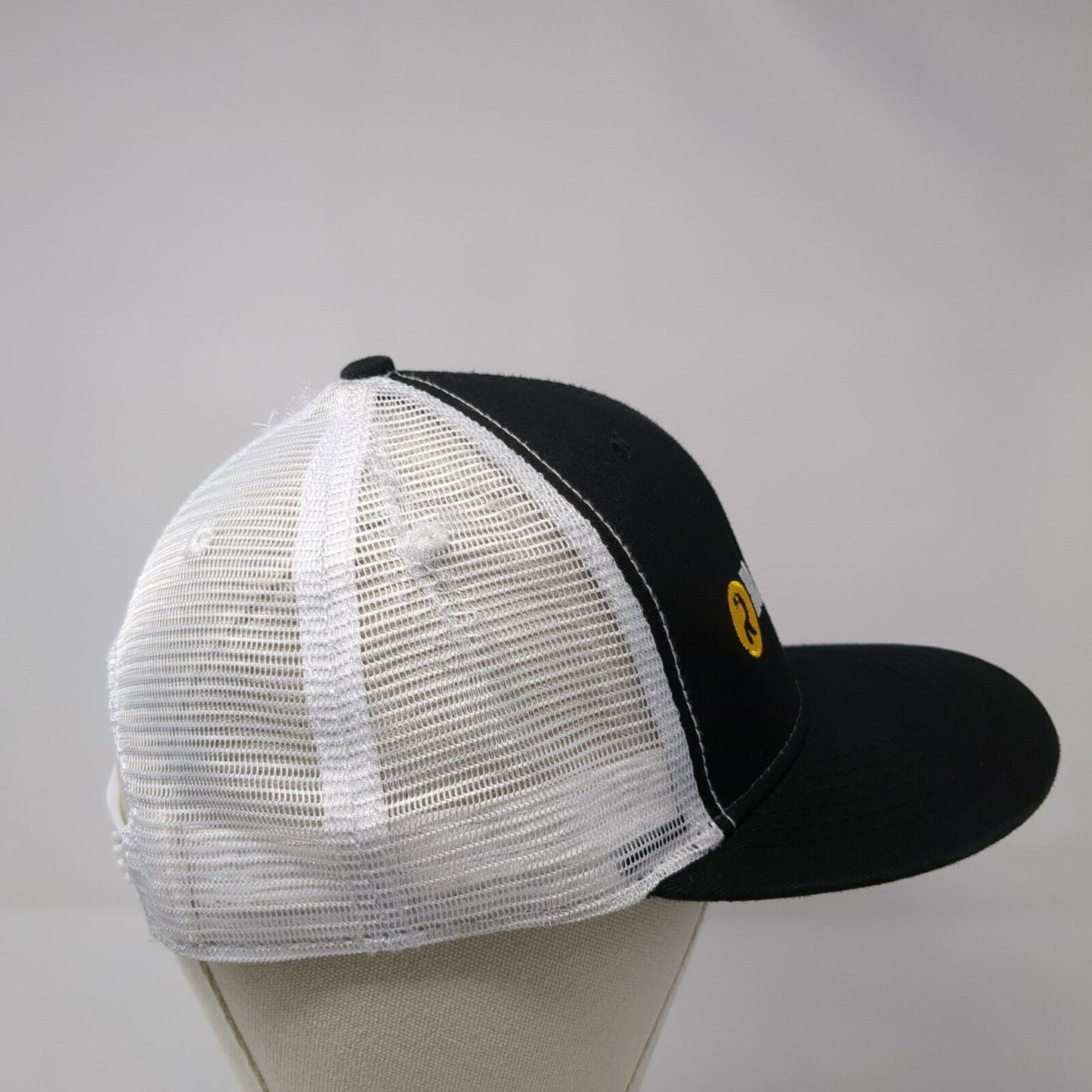 Raptor Snapback Mesh Back Trucker Hat Black One Size Embroidered 6 Panel
