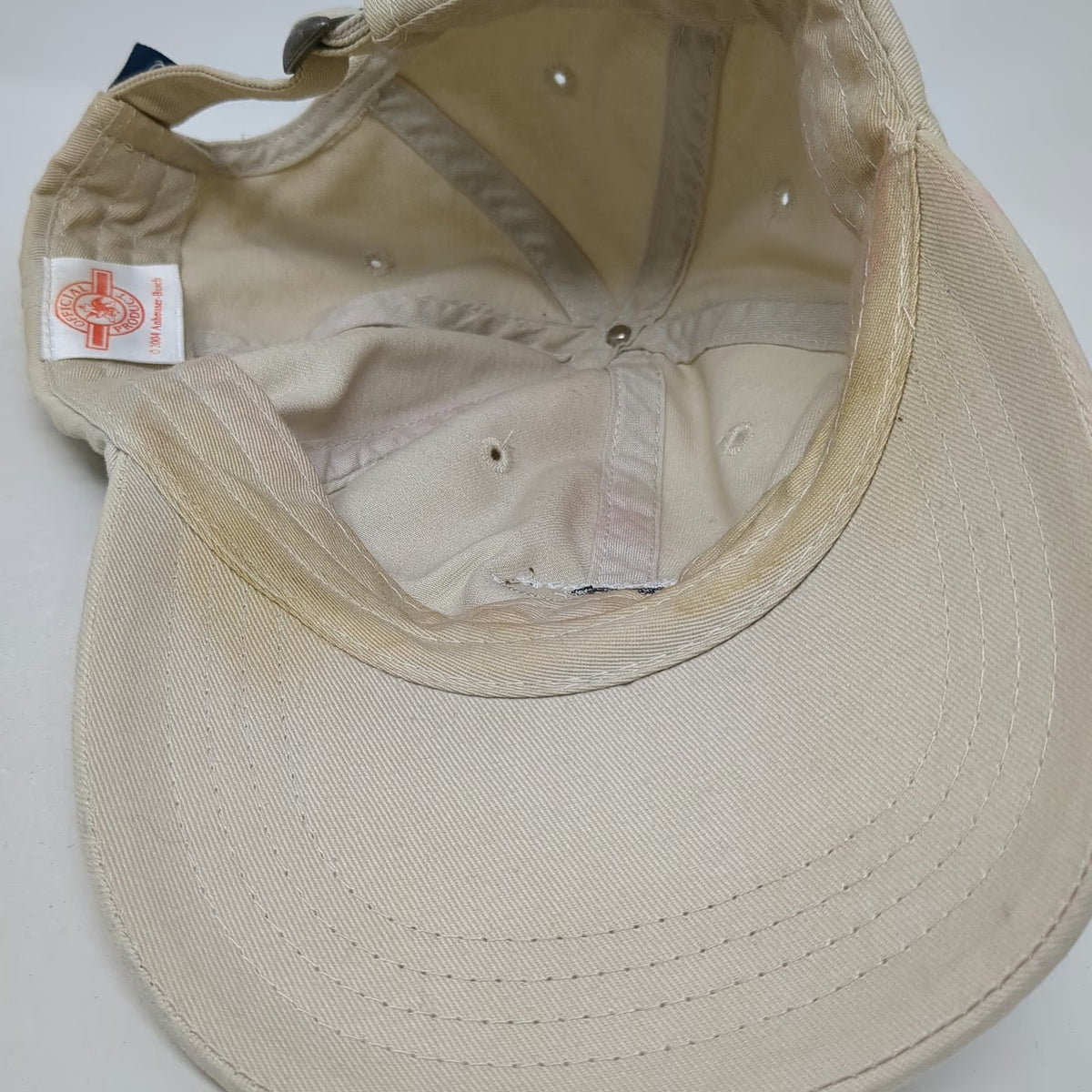 Anheuser-Busch Baseball Cap Beige One Size Bud Light Golf 92 Patch Hat Slideback