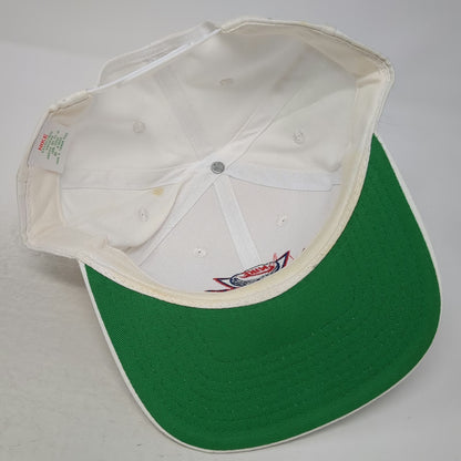 Nike Snapback White One Size Golf Tour Hat Green Undervisor Cotton Taiwan Logo