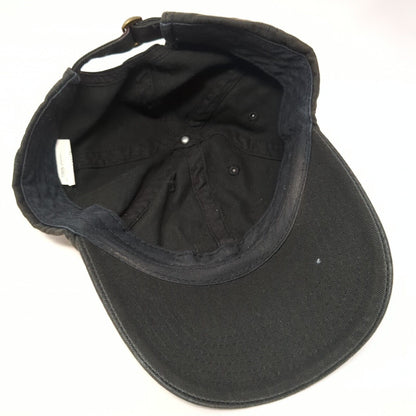 Views Slideback Hat Black One Size Adjustable Solid 6 Panel Vent Holes