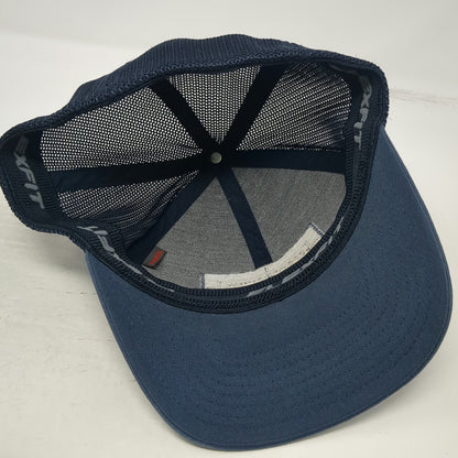 TravisMathew Baseball Cap Blue XL Mesh Back Flexfit Logo Patch Structured Hat