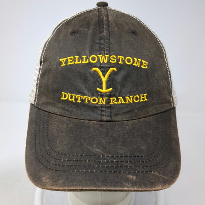 Paramount Headwear Yellowstone Dutton Ranch Baseball Cap Brown OSFM Mesh Back