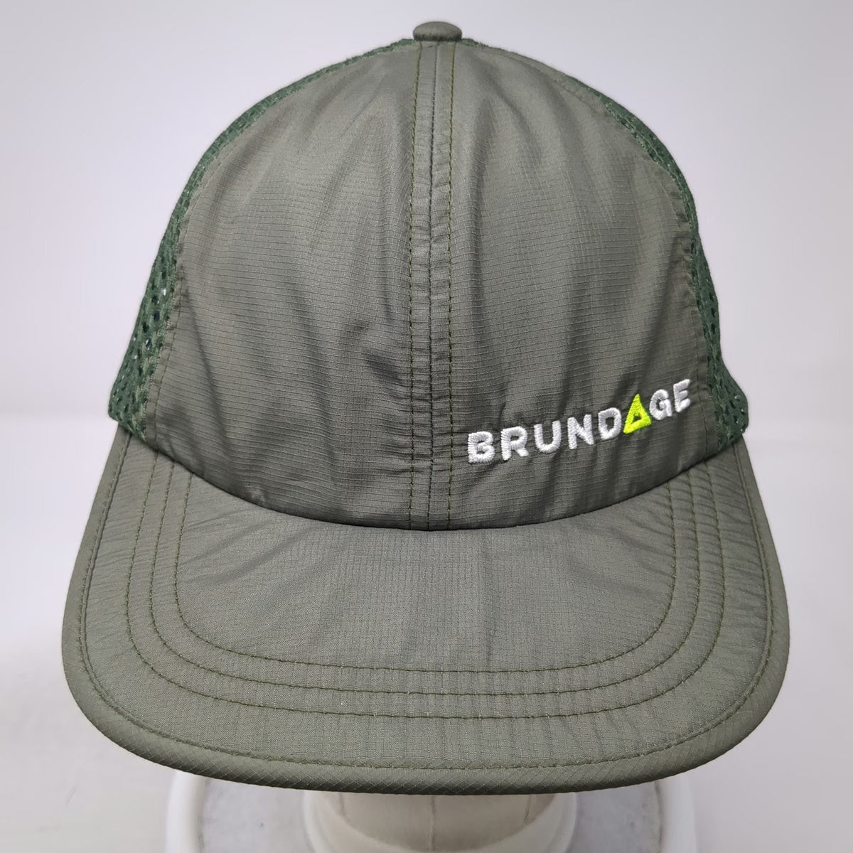 Richardson Baseball Cap Green One Size Brundage Mountain Ski Resort Mesh Hat