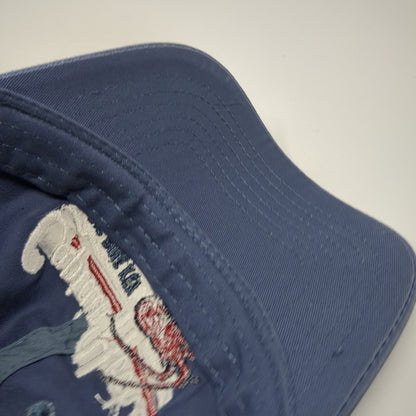 Captain Hook's Big Pine Key Strapback Hat Blue One Size Adjustable Ouray