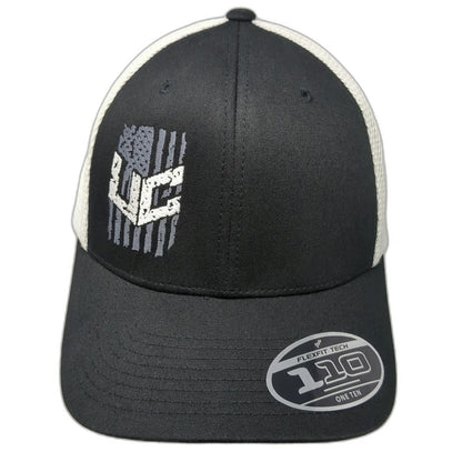 Port Authority Trucker Hat Black One Size Northwest Safety UC Flag Mesh Snapback