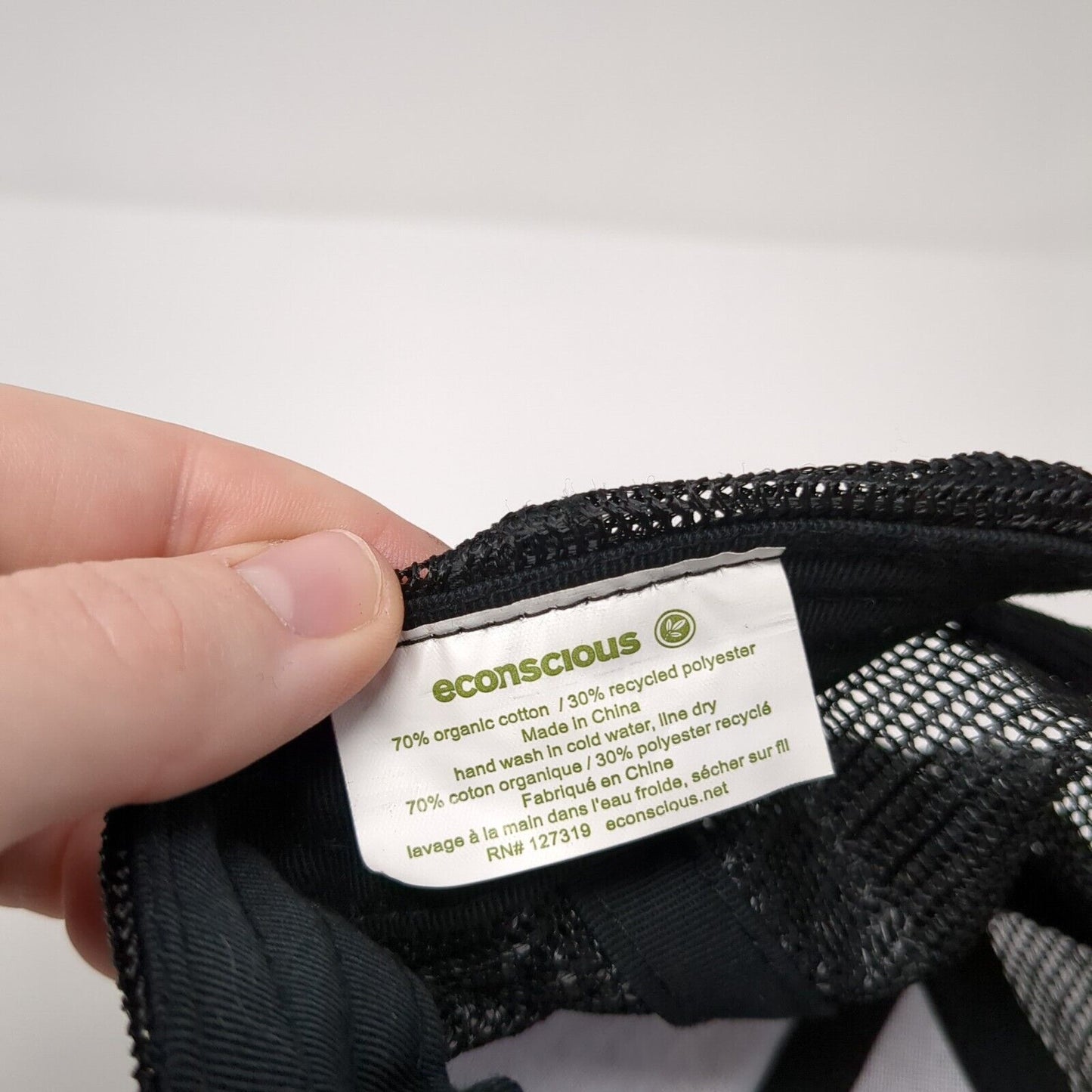 Meditate Snapback Trucker Hat Gray One Size Adjustable Mesh Back Econscious