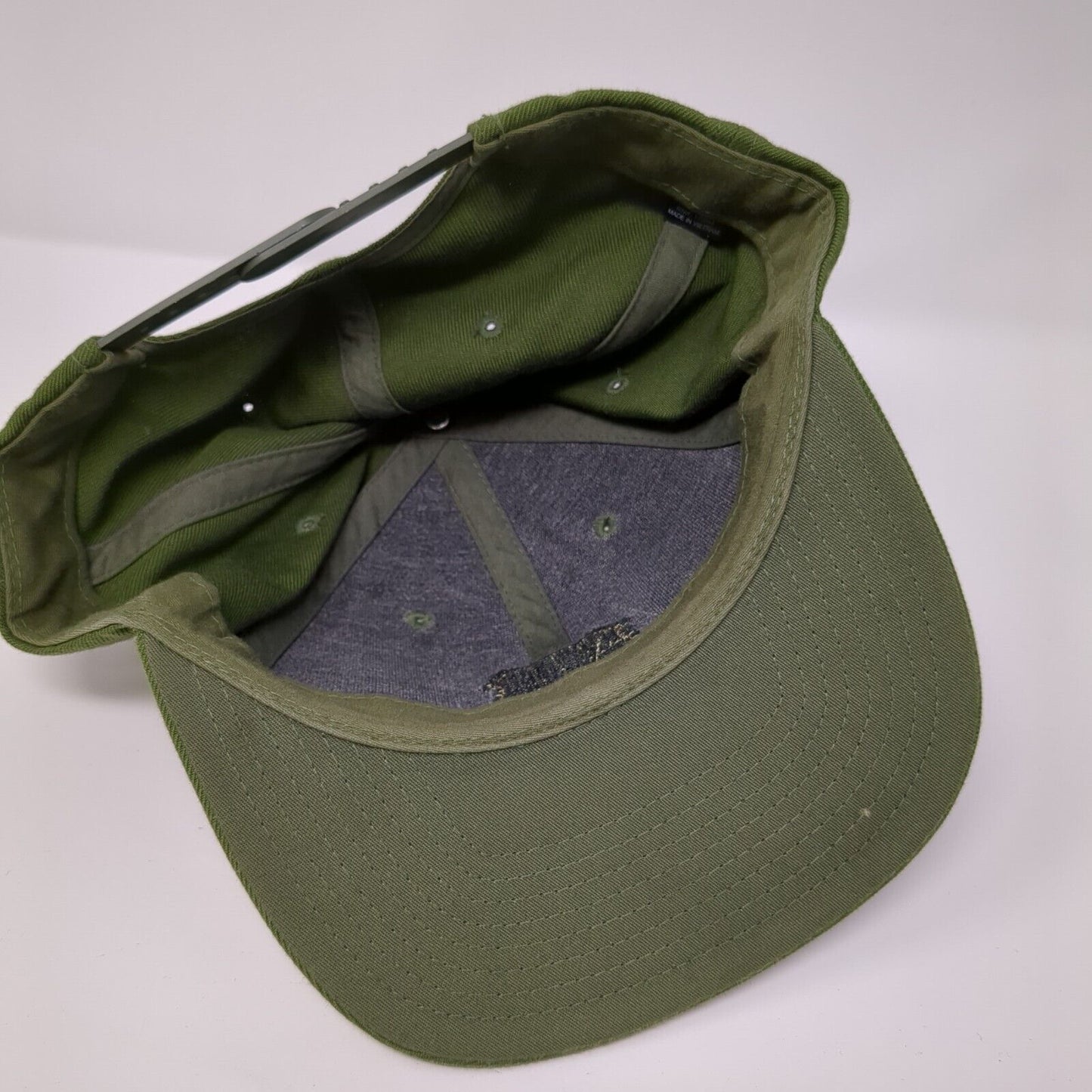 Faith Family Freedom Snapback Hat Green One Size Adjustable Leather Patch
