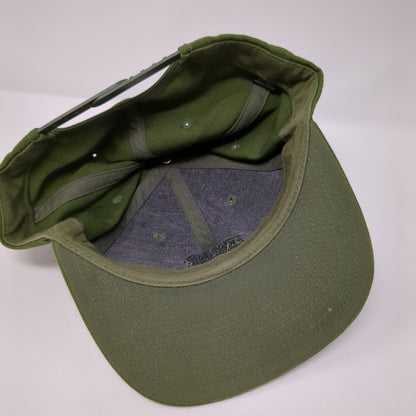 Faith Family Freedom Snapback Hat Green One Size Adjustable Leather Patch