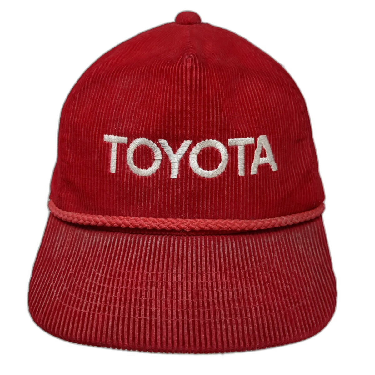 AmaPro Trucker Red Hat One Size Toyota Corduroy Rope Snapback Embroidery