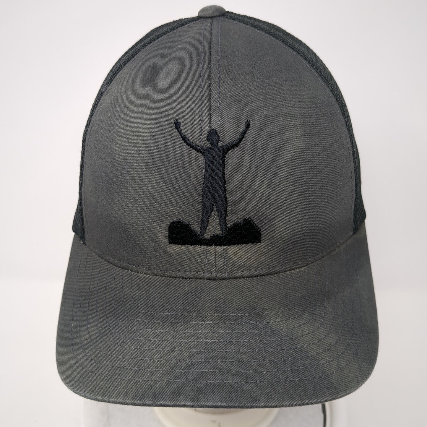 JCSAF Snapback Mesh Back Trucker Hat Gray One Size Pacific Headwear