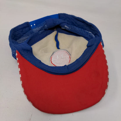 Smiley Face American Flag Snapback Mesh Back Trucker Hat Multi One Size